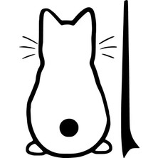 PINAXAR Silecekteki Kedi Sticker A+Kalite 10 x 13 cm Dayanıklı