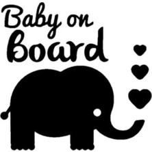 PINAXAR Arabada Bebek Var Fil Sticker A+Kalite 10 x 9 cm Dayanıklı