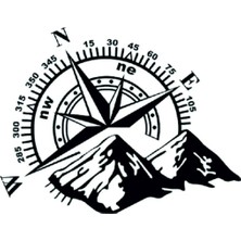 PINAXAR Pusula Dağ Off Road Sticker 10 x 7 cm