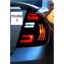 PINAXAR Renault Clio 2 Sedab Stop Farı LED Görünümlü Folyo Kaplama - Stop Kaplama -Model 1