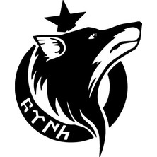 PINAXAR Bozkurt Ay Göktürkçe Sticker 20 x 24 cm
