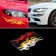 PINAXAR 2 Adet Alev Rüzgarlık Oto Sticker, Araba Sticker, Araç Sticker