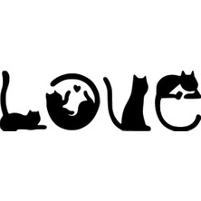PINAXAR Kedilerden Love Sticker 20 x 6 cm