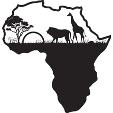 PINAXAR Afrika Safari Duvar Dekor Sticker A+Kalite 69 x 75 cm Dayanıklı
