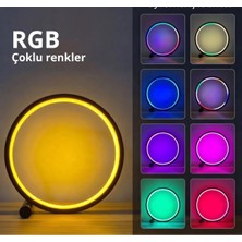 Acetech 10 Inç Akıllı Rgb Müzik Ritimli Gece Lambası – 25 cm Alüminyum Halka LED Masa Lambası
