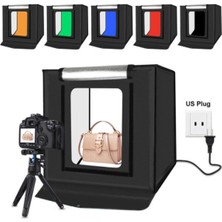 Acetech 40X40 cm 2X32 LED Işıklı Taşınabilir Fotoğraf Çekim Çadırı Stüdyo Kutusu (6 Farklı Fon)