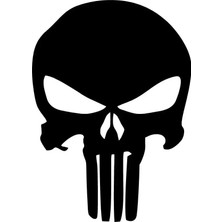 PINAXAR Punisher Kafa Oto Yerli Üretim A+Kalite Siyah 25 x 35 cm Dayanıklı