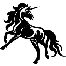 PINAXAR Unicorn At Duvar Dekor Sticker 40 x 36 cm