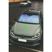 PINAXAR Oto Kaput Şerit Özel Yeni Sticker Dönence Daire Tasarım Yeşil 20*60 cm