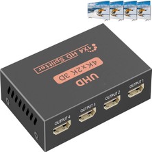 Acetech 4K Ultra Hd 3D 4 Port HDMI Splitter Çoğaltıcı (1 Giriş 4 Çıkış)