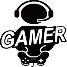 PINAXAR Gamer Sticker A+Kalite 20 x 20 cm Dayanıklı