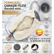 Mrt Bilişim Ayakkabı Yıkama Çantası Özel Makarna Kumaş Fermuarlı Büyük Boy Mikrofiber Beyaz Renk Xl 40 x 20 cm