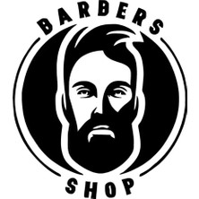 PINAXAR Barbers Shop Oto Özel Yeni Sticker Siyah 25 x 27 cm