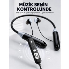 Tech Butiq Kablosuz Bluetooth Boyun Kulaklığı Mikrofonlu Müzik Dinleme Çağrı Cevaplama Ses Kontrollü Ku