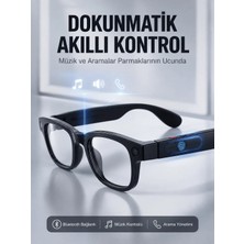 Vintessy Siyah Akıllı Kamera Gözlüğü 8 Mp Fotoğraf Video Çekimli Aı Görüntü Tanıma Çoklu Dil Çe
