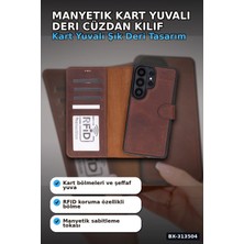 MiraLive Manyetik Kart Yuvalı Deri Cüzdan Kılıf, Samsung Galaxy S26 Ultra Için, Rfıd Korumalı BX-31350