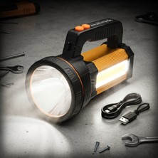 Hace Bazaar Yüksek Güçlü Acil Durum El Feneri - 800 W - Uzun Ömürlü Kullanım  -Hcb