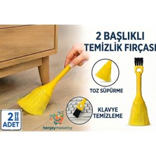 Mrt Bilişim 2 Adet Çok Fonksiyonlu Klavye ve Araç Için Mikrofiber Toz Alma Püskülü Anti-Statik Toz Alma Püskülü