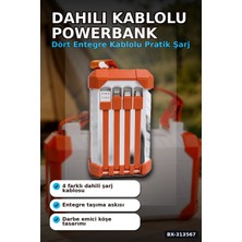 MiraLive Dahili Kablolu 60000MAH Powerbank 22.5W Hızlı Şarj Type-C USB Çıkışlı Dijital Göstergeli Bx