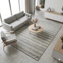 Nevmahall Makinede Yıkanabilir Kaymaz Taban Antialerjik Çizgi Geçişli Kilim Serisi Lidya
