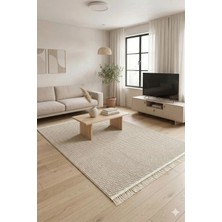 Nevmahall Milano Serisi Kaymaz Tabanlı Bohem Iskandinav Desen Premium Makine Halısı