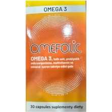 Omefolic Omega 3 & Folik Asit & Probiyotik & Multivitamin ve Mineral 30 Kapsül