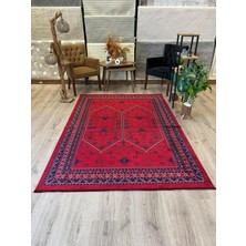 Nevmahall Miras 03 Orjinal Koyu Kırmızı Bordo Desenli Afgan Halısı