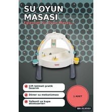 Techora Sale Ayarlanabilir Bacaklı 82 cm Kum ve Su Oyun Masası - 24 Ay+ Çocuklar Için Çift Bölmeli BX-3135
