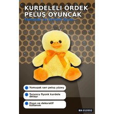 Techora Sale Yumuşak Tüylü 20 cm Ördek Peluş Oyuncak - Kurdeleli, Bebek ve Çocuk Hediyesi BX-313552