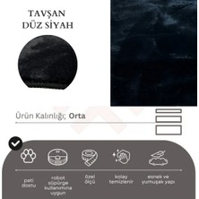 Nevmahall Sık Dokumali Tavşan Tüyü Peluş Yumuşak Post Kesim Halısı Düz Renk