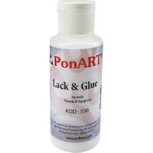 Ponart Lack And Glue Su Bazlı Şeffaf Yapıştırıcı 100 Ml. (550)
