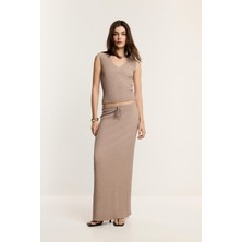 Allbucks Lefties Dokulu Midi Etek Bluz Takım ABLFT00005