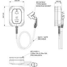 Bemis Araç Şarj Istasyonu Charger 2 (Kablolu) BEV-1311-0005 (11KW)