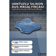 Beruflic Vantuzlu Silikon Duş Masaj Fırçası 1 Adet - Ayak ve Sırt Temizliği Için BX-313496