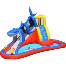 Edutoys Şişme Köpek Balığı Macera Oyun Parkı  Islak ve Kuru Su Kaydırağı
