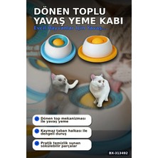 Dönen Toplu 15 cm Yavaş Yeme Kabı - Sıvı Mama ve Ödül Için, Kedi Köpek Aksesuarı BX-313492