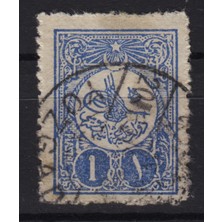 Banknoting Osmanlı Sultan Reşat Dönemi Postadan Geçmiş 1 Kuruşluk Pul. Yozgat (Yozgad) Damgalı.