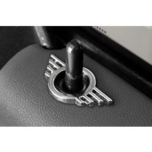 Rosetr Mini Cooper Uyumlu Kapı Kilit Pin Çerçeve Parlak Krom 2'li Set Aksesuar F-R Series Chili Peper Jcw One