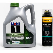 Mobil 1 Esp Formula P Dexos2 Dpf Motor Yağı 5W-30 4 Litre + Lastik Tamir Kiti 400 ml