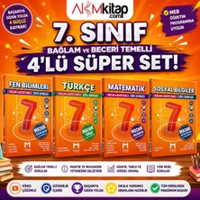 Akm Kitap Mozaik 7.sınıf Türkçe Matematik Fen ve Sosyal Bilimler Soru Bankası Seti 4 Kitap