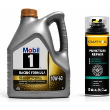 Mobil 1 Motorsport Formula Motor Yağı 10W-60 4 Litre + Lastik Tamir Kiti 400 ml