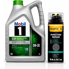 Mobil 1 Esp 0W-30 Motor Yağı 5 Litre + Lastik Tamir Kiti 400 ml