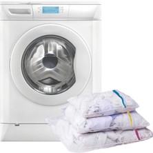 Uravas Store 3 Adet Çamaşır Yıkama Filesi Renkli Fermuarlı 3 Boy (5047)