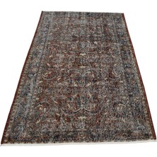 Kilim Antik El Dokuma Eskitme Yün Salon Halısı 1703 - Vintage - Çok Renkli