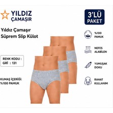 Yıldız Çamaşır Erkek Süprem Slip Külot (03-130-131 )- 3 Adet