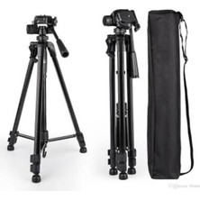 Siyah Büyük Profesyonel Kamera Ayarlanabilir Tripod Telefon Tutucu Tripot 140 Cm, Siyah BLPL140CMT