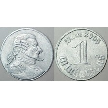 Banknoting Dante 2005 1 Mınhausens Alüminyum Jeton - Para Exonumıa. 19 mm Çapında. Nadir.