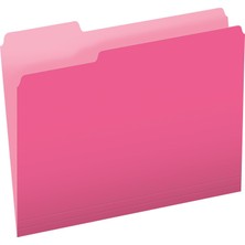Iki Tonlu Renkli Dosya Klasörleri, A4 Boy, 1/3 Kesim, Pembe, 100'LÜ Paket