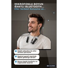 sbodurhome Boyun Bantli Bluetooth 5.0 Kulaklik Mikrofonlu Kablosuz Kulak Ici Muzik ve Gorusme BX-313563