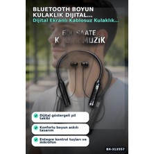sbodurhome Bluetooth V4.0 Boyun Kulaklık 600 Saat Bekleme Dijital Göstergeli Çift Cihaz Bağlantılı BX-313